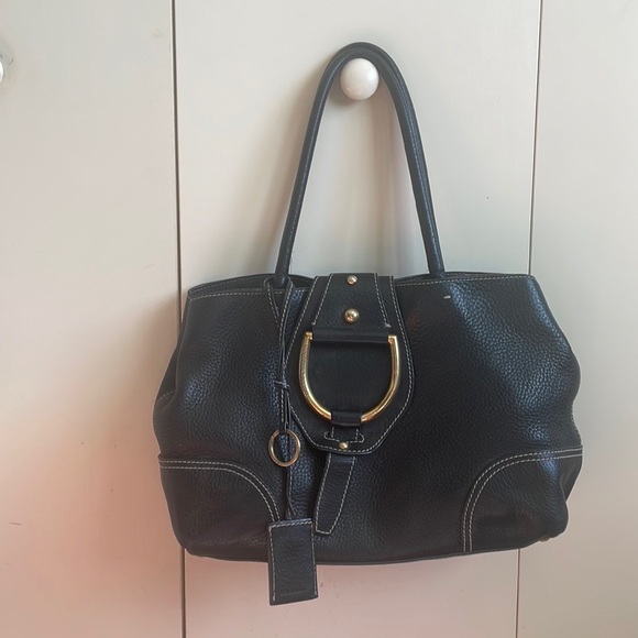 - Dolce and gabbana d ring black leather tote - Picture 1 of 16